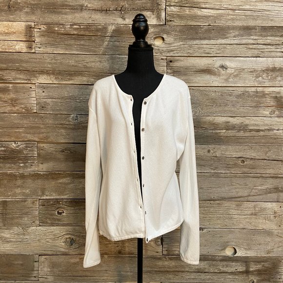 Willi Smith White Cardigan - Picture 1 of 4